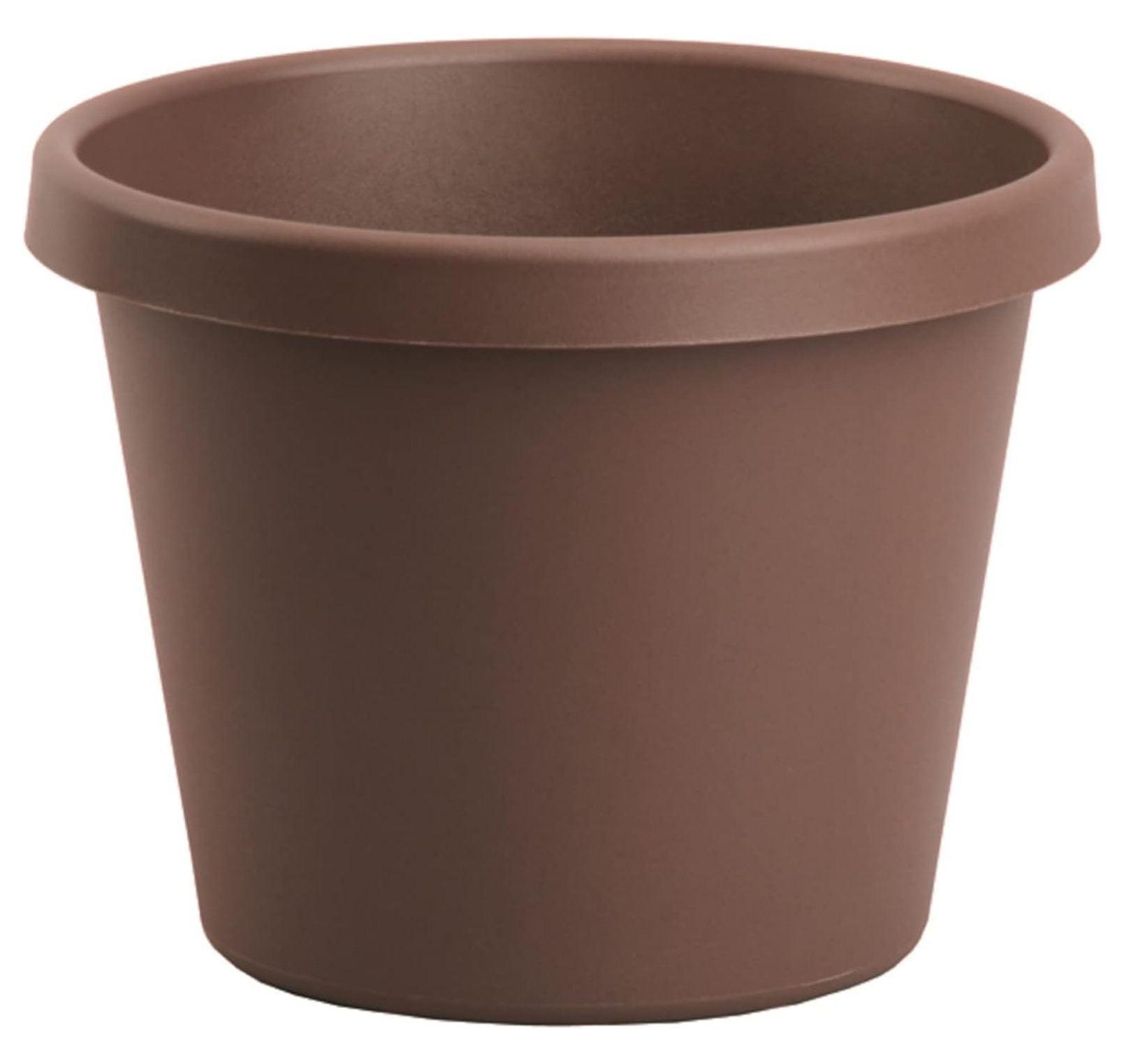 Chocolate Tapered Traditional Indoor Outdoor Planter