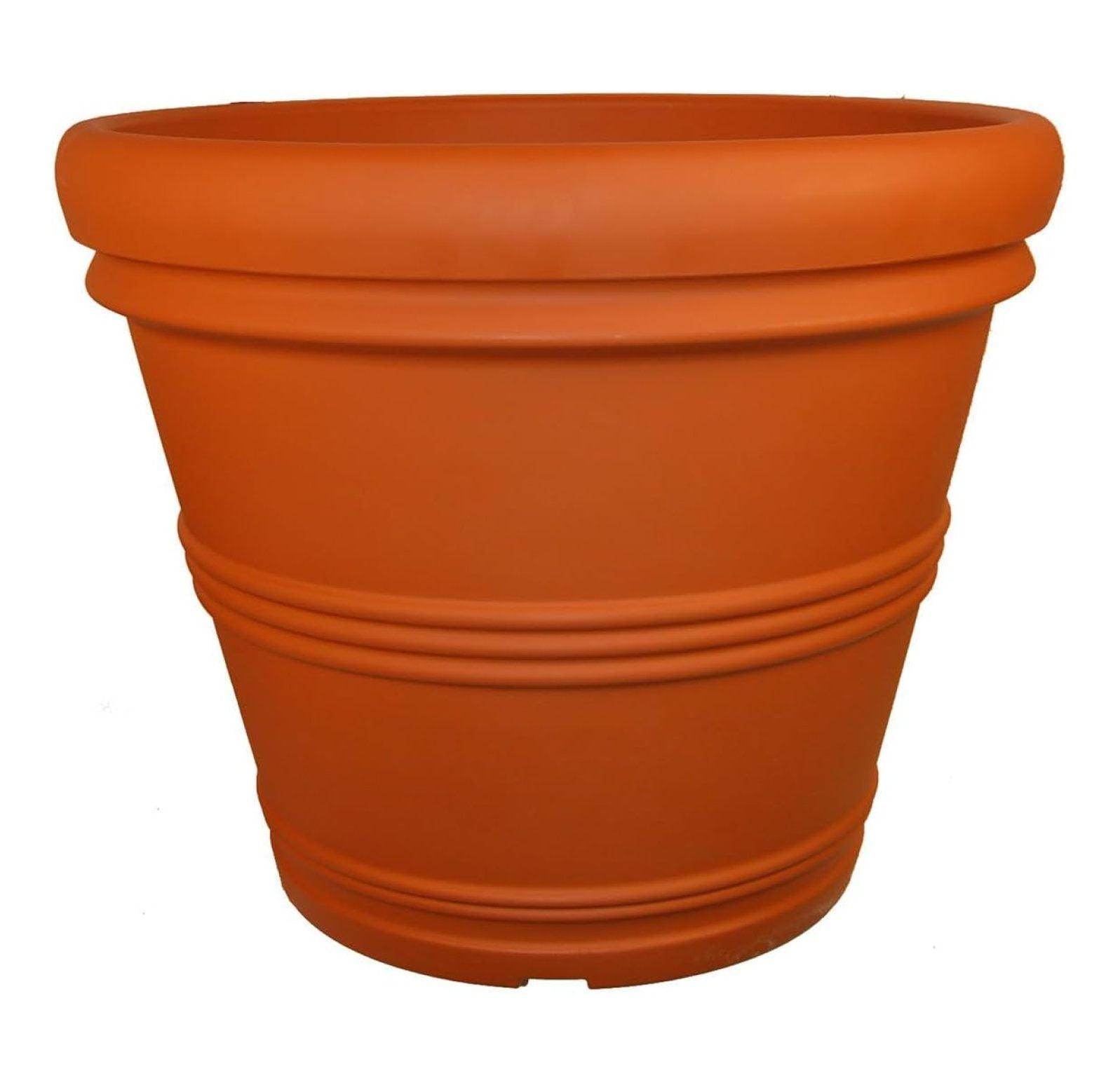 Terracotta 14" Rolled Rim Garden Planter