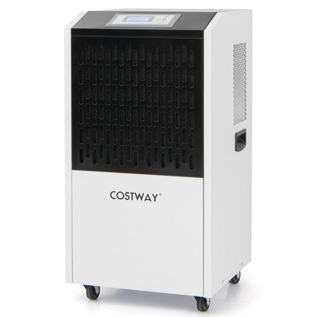 Spaco 250 Pints Commercial Dehumidifier with Drain Hose Large Spaces up to 8500 Sq.Ft-White, Dehumidifier for Basement and Bedroom