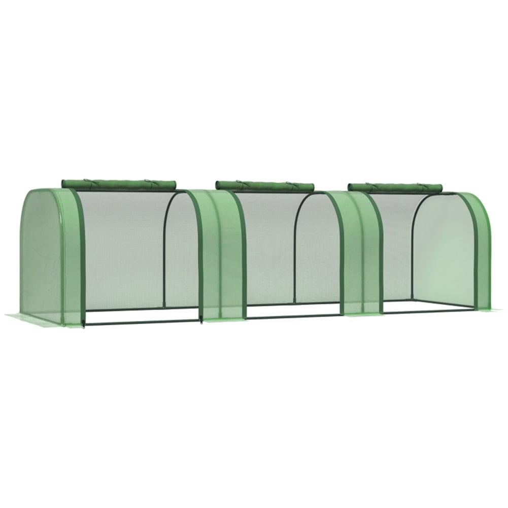 Green Mini Greenhouse with Steel Frame and PE Cover