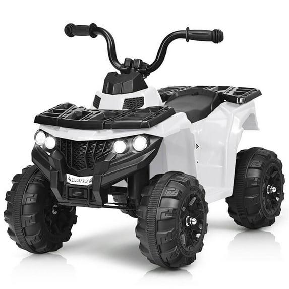 Aimee Lii 6V Battery Powered Kids Electric Ride on ATV, Kids 4 Wheeler, White