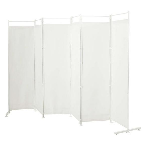 Costway 6-Panel Room Divider Folding Privacy Screen w/Steel Frame Decoration White