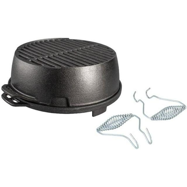 Lodge Cast Iron 12" Charcoal Camping Round Kickoff Grill