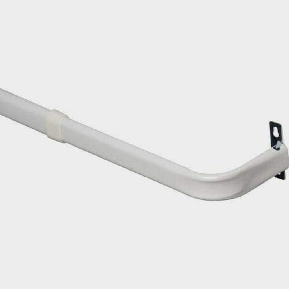 Wayfair Basics Basic Curtain Rod, 28-48" or 48-86" Adjustable Length, 2-1/2" Projection, White