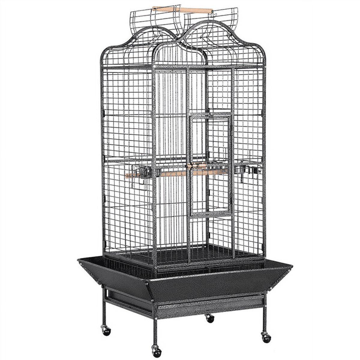 Yaheetech 63"H Open Playtop Extra Large Bird Cage Parrot Cage Black