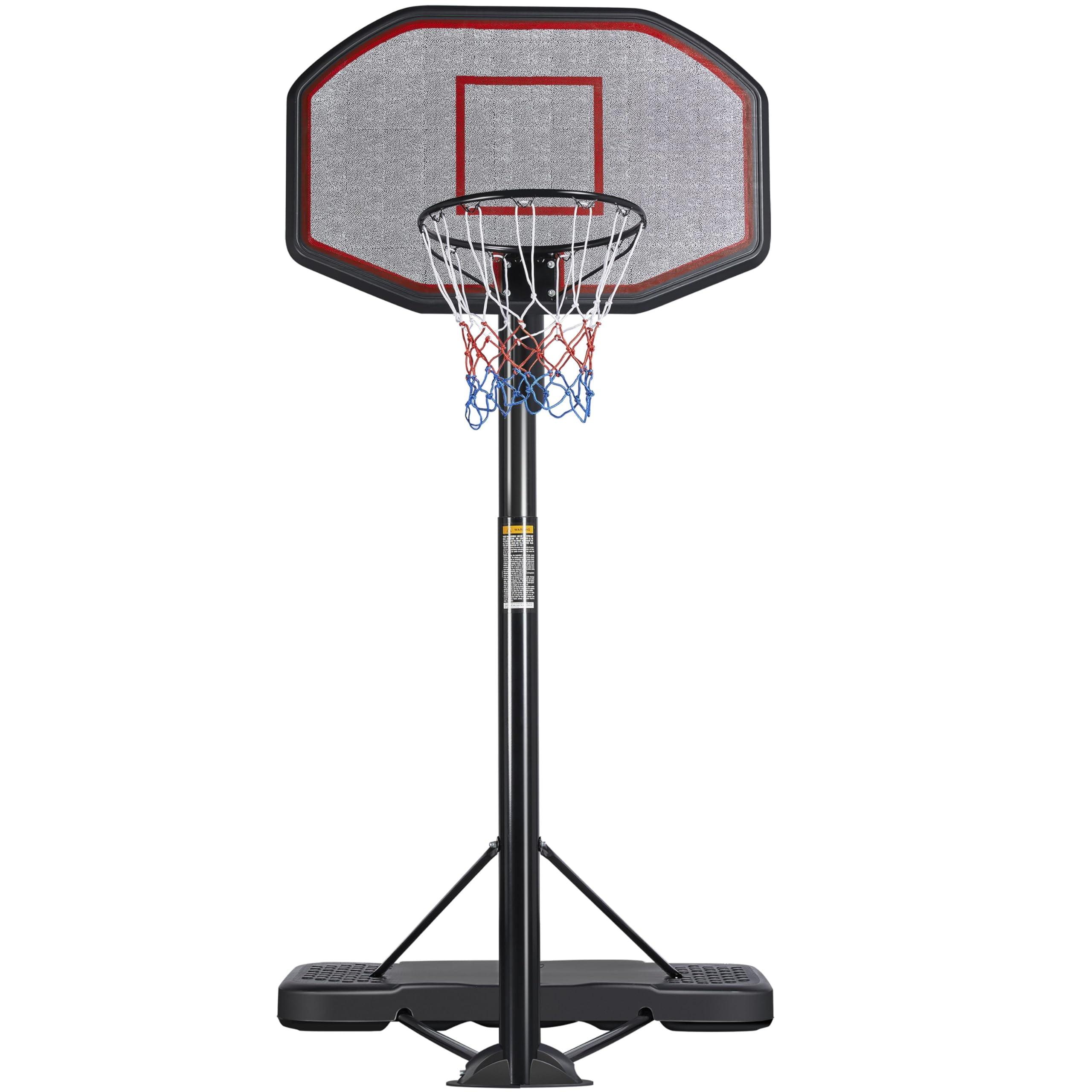 Adjustable Height Portable Outdoor Basketball Hoop with Steel Frame