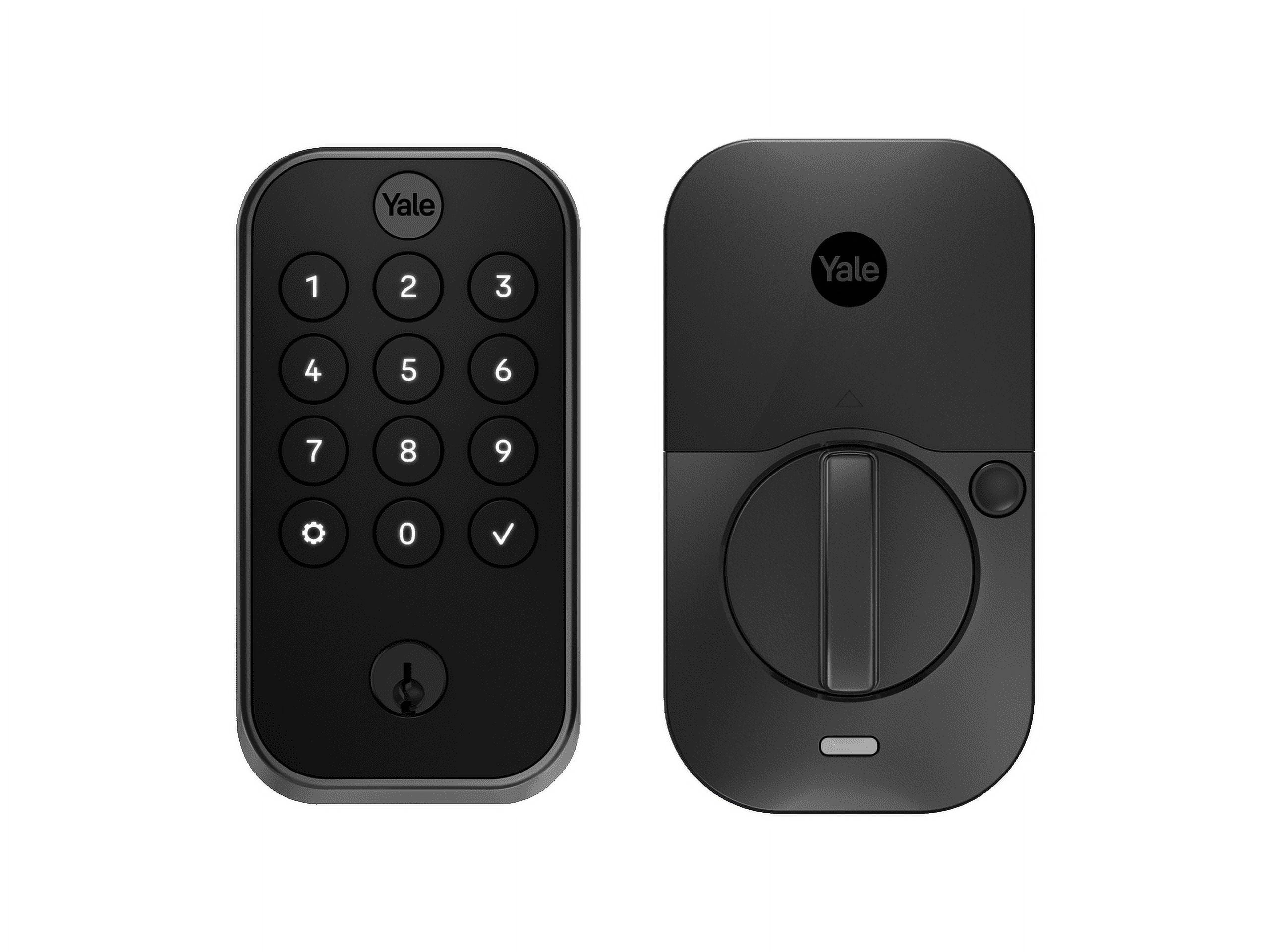 Black Suede Wi-Fi Smart Door Lock with Keypad and Voice Control