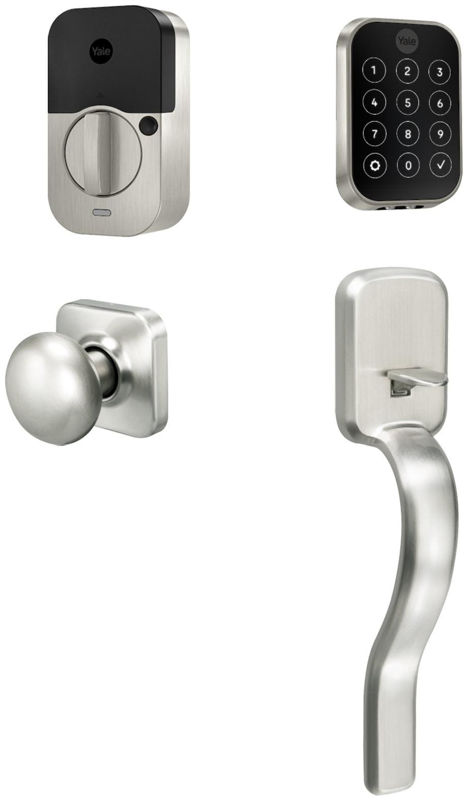 Satin Nickel Wi-Fi Bluetooth Electronic Deadbolt with Touchscreen Keypad