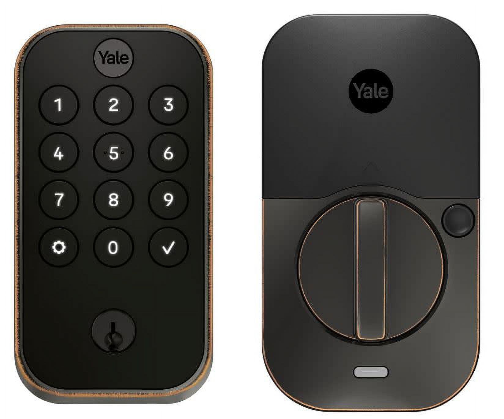 Oil Rubbed Bronze Electronic Keypad Deadbolt with Bluetooth