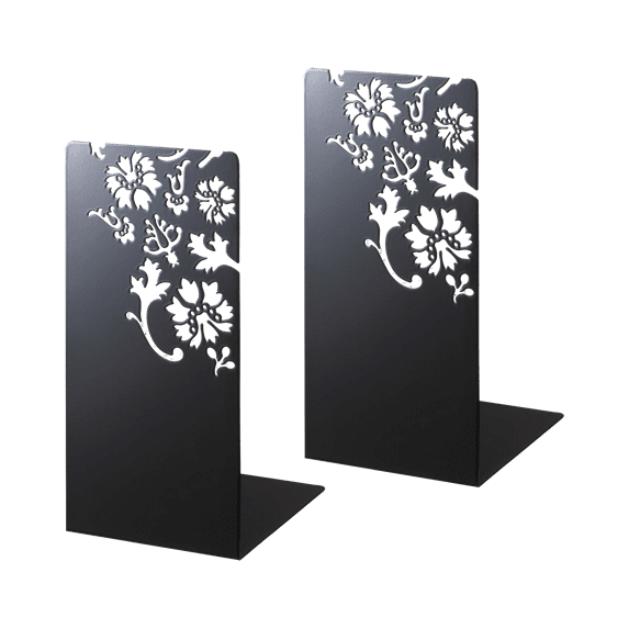 Yamazaki Home Yamazaki Home Kirie L-Shaped Book End, Large, Steel, Large, No Assembly Req. (Set of 2)