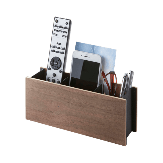 Yamazaki Home Yamazaki Home Desk Organizer - Tv Remote Control And Pen Holder, Steel + Wood