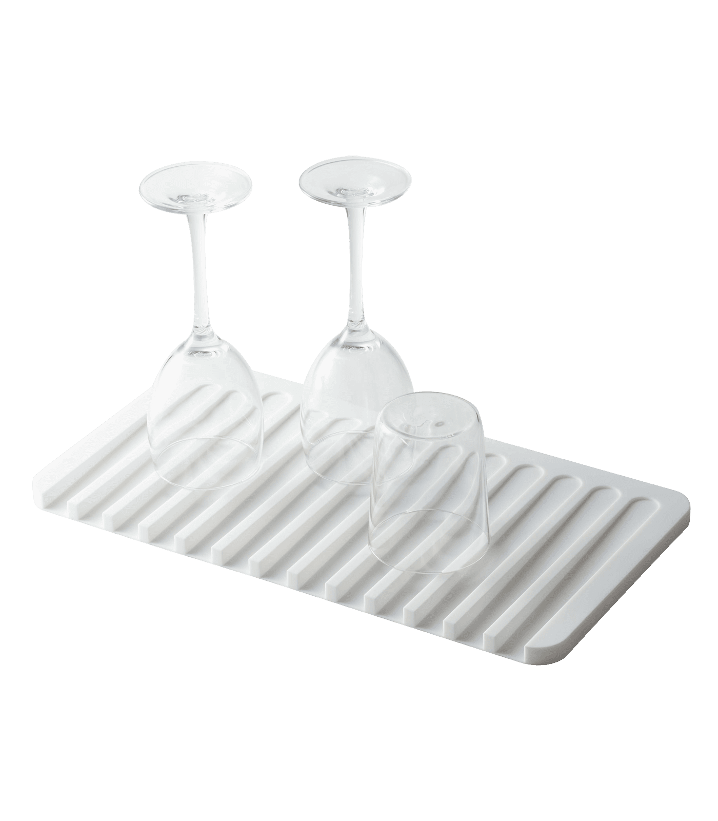 White Silicone Self-Draining Dish Drying Mat