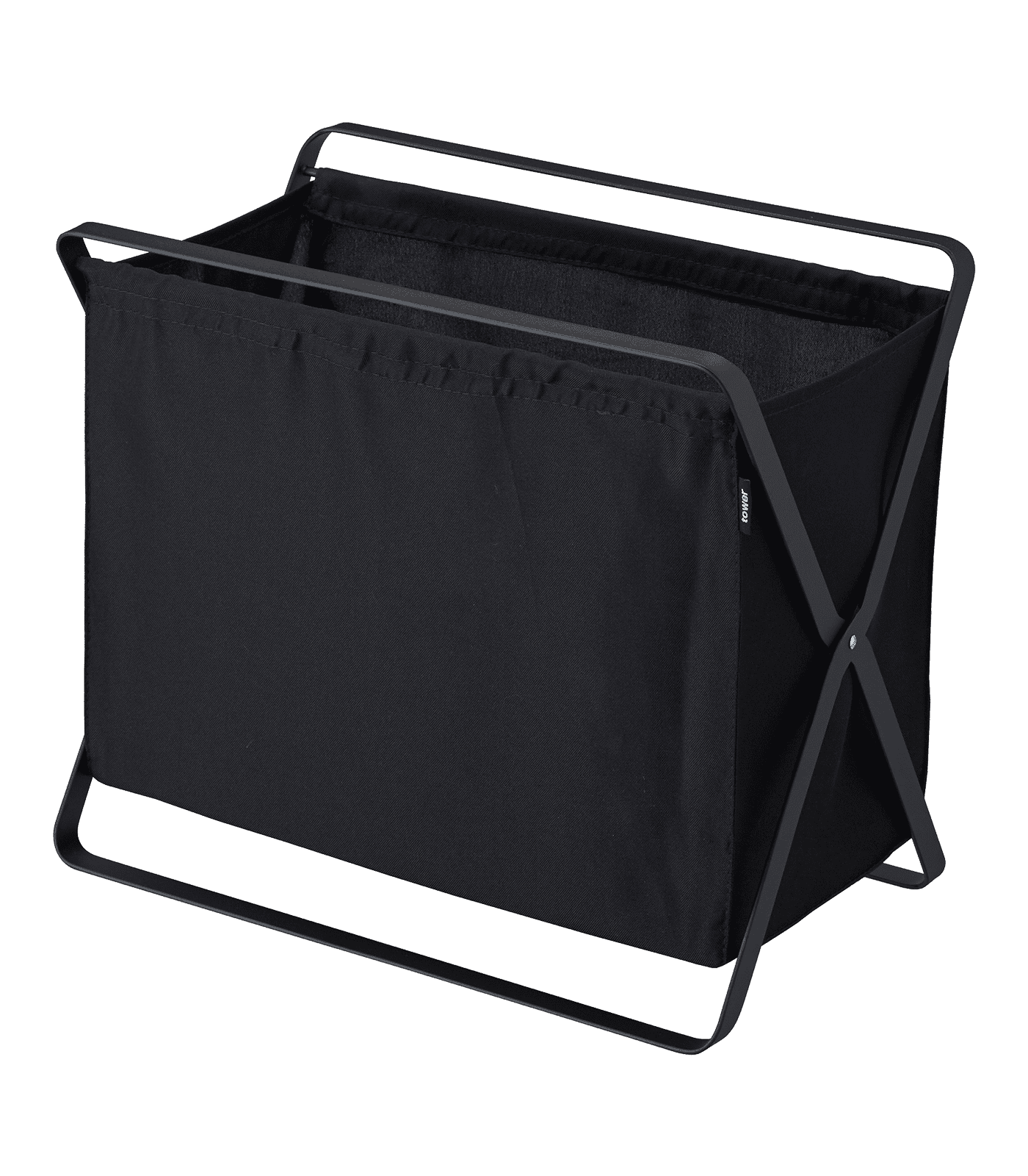 Yamazaki Home Laundry Basket - Foldable Storage Hamper Organizer, Steel, 10.9 gallons, Handles