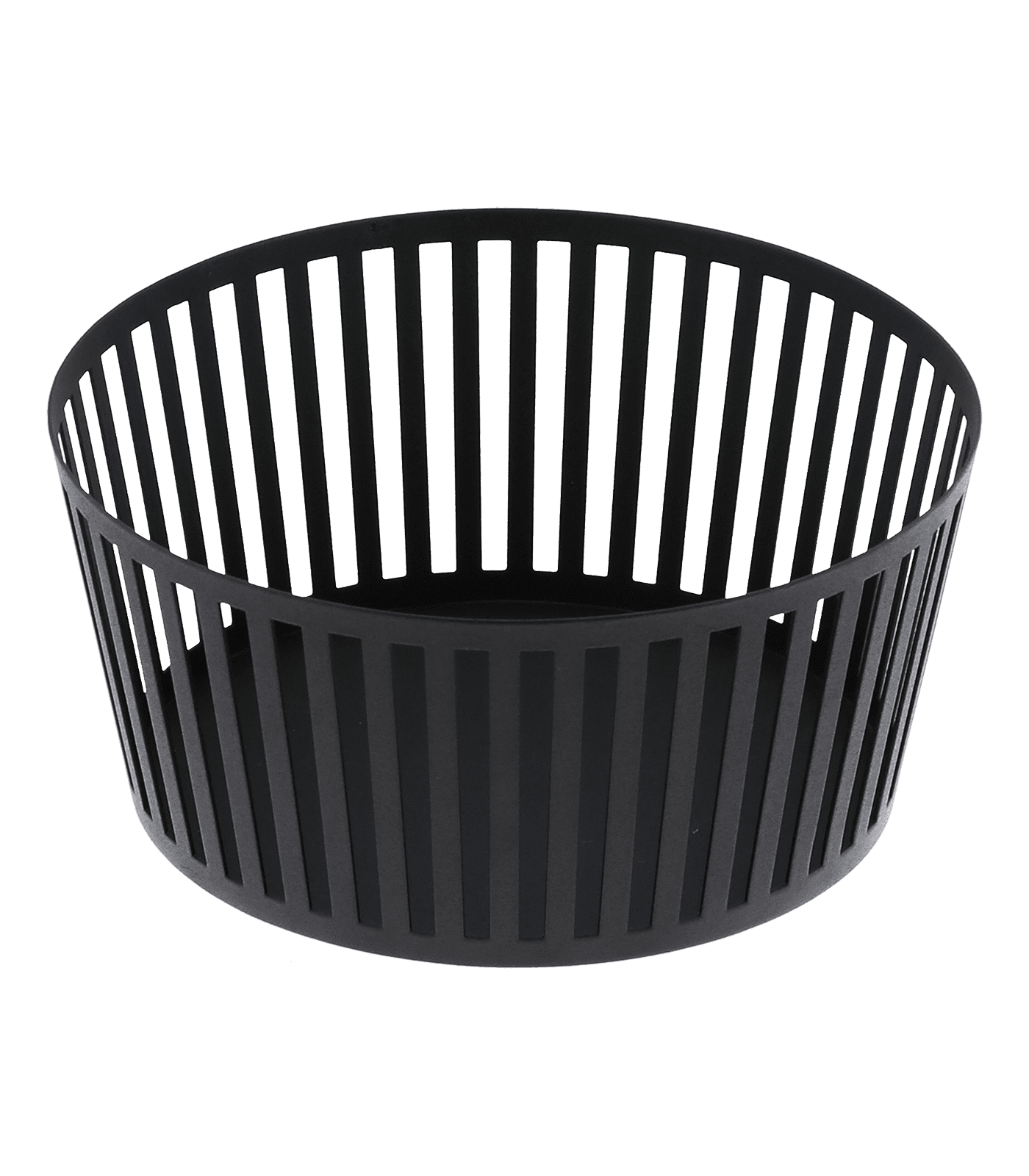 Yamazaki Home  Fruit Basket - Two Sizes, Steel, Tall - L 8.46 x W 8.46 x H  3.94 inches Black