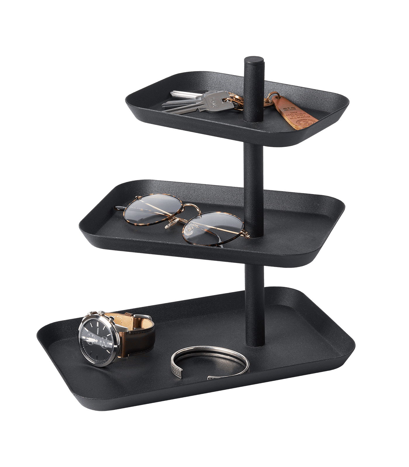 Yamazaki Home 3-Tier Accessory Tray - Jewelry Holder & Storage Organizer, Steel