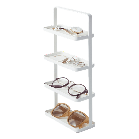 Tower Yamazaki Home 4-Tier Accessory Tray, Jewelry Holder & Storage Organizer, Steel, Handle