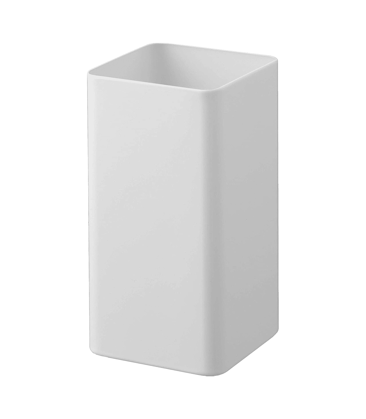 Compact White Steel Square Kitchen Utensil Caddy