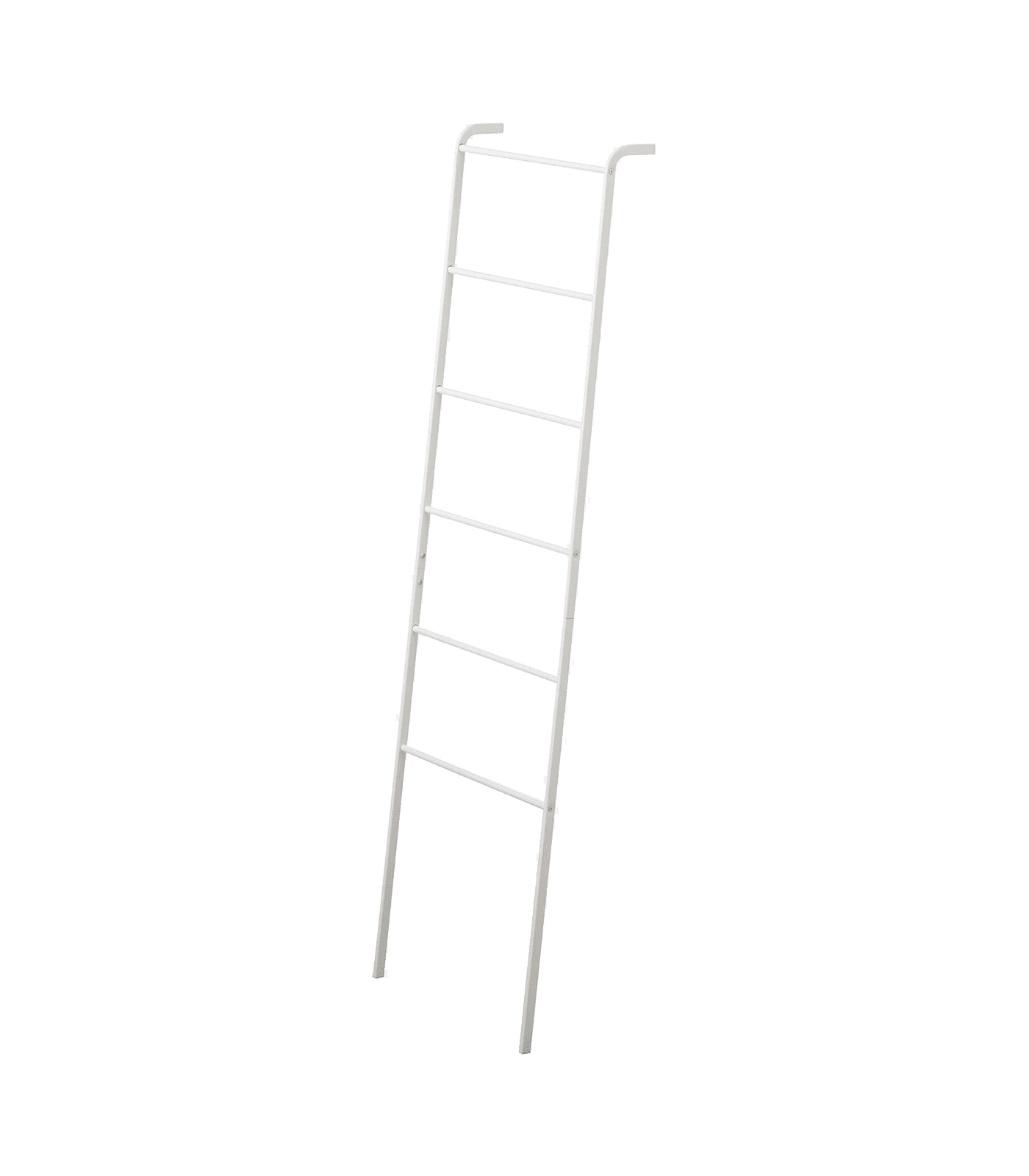 Slim Black Metal Leaning Ladder Hanger for Towels and Clothes