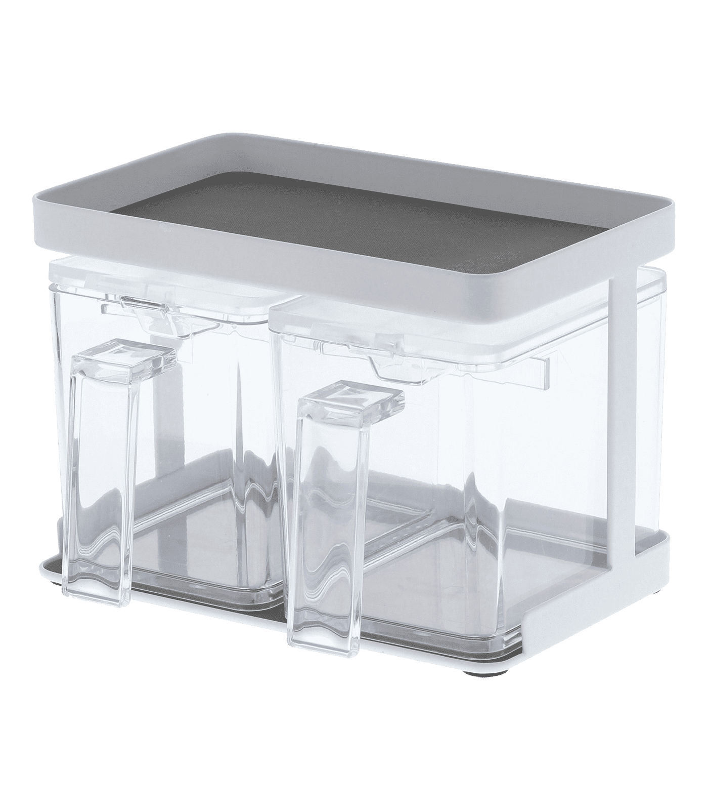 Tower Yamazaki Home Pantry Canisters With Rack, Kitchen Container Storage Organizer, Steel + Plastic