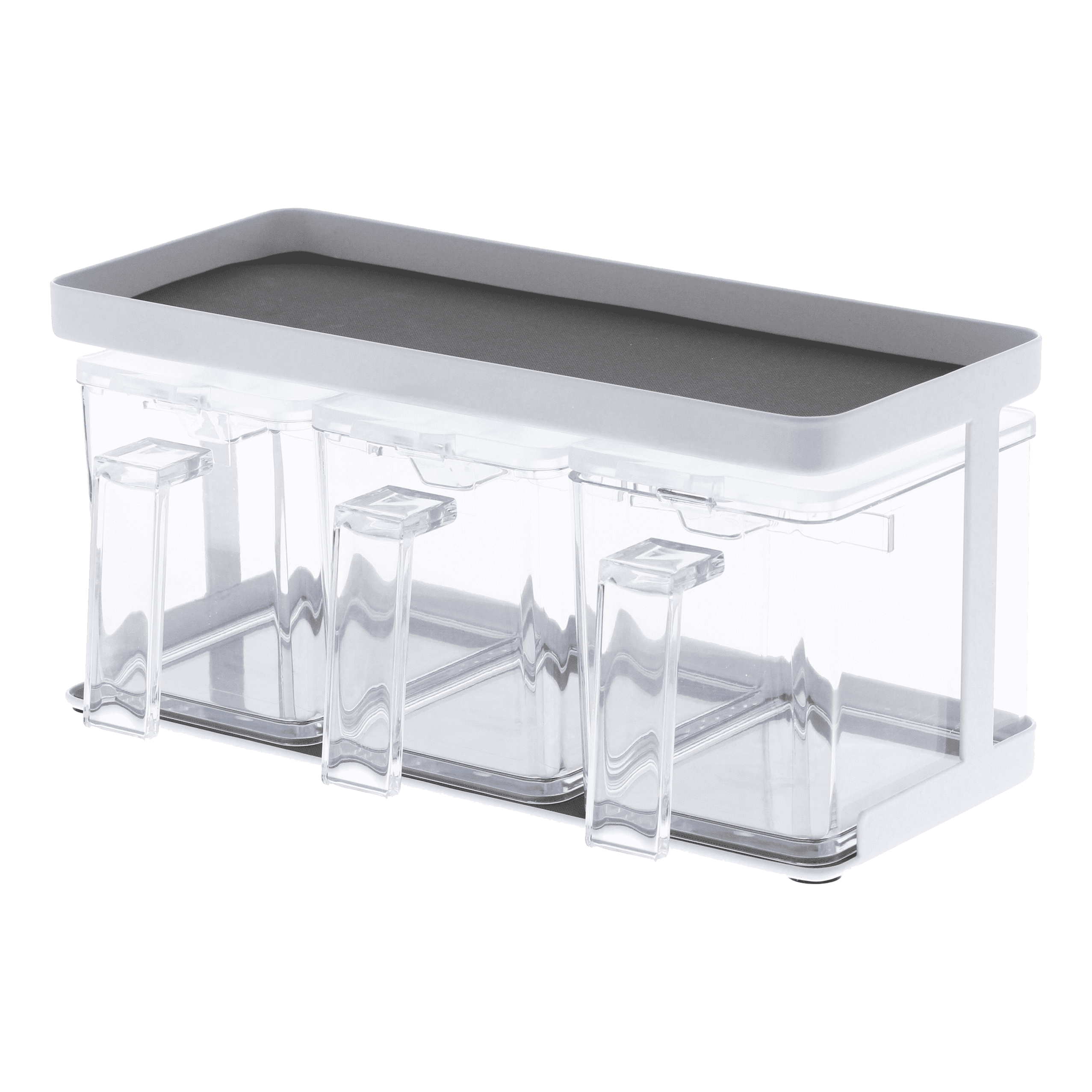 Yamazaki Home Tower Yamazaki Home Pantry Canisters With Rack, Kitchen Organizer, Triple, Steel + Plastic, Handles & Reviews | Wayfair