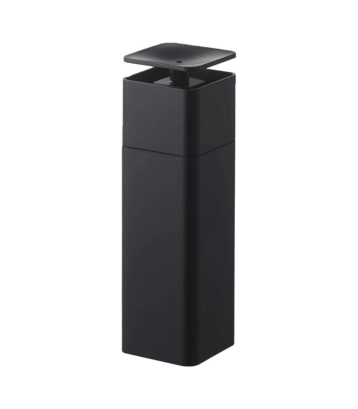 Black Plastic One-Handed Soap Dispenser, 8.5 oz