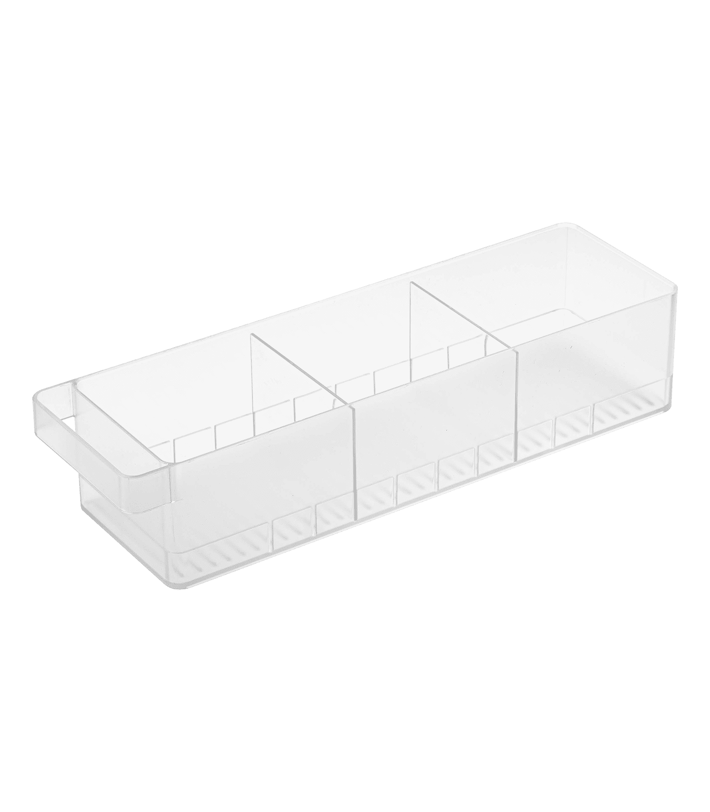 White ABS Plastic Refrigerator Organizer Bin with Dividers