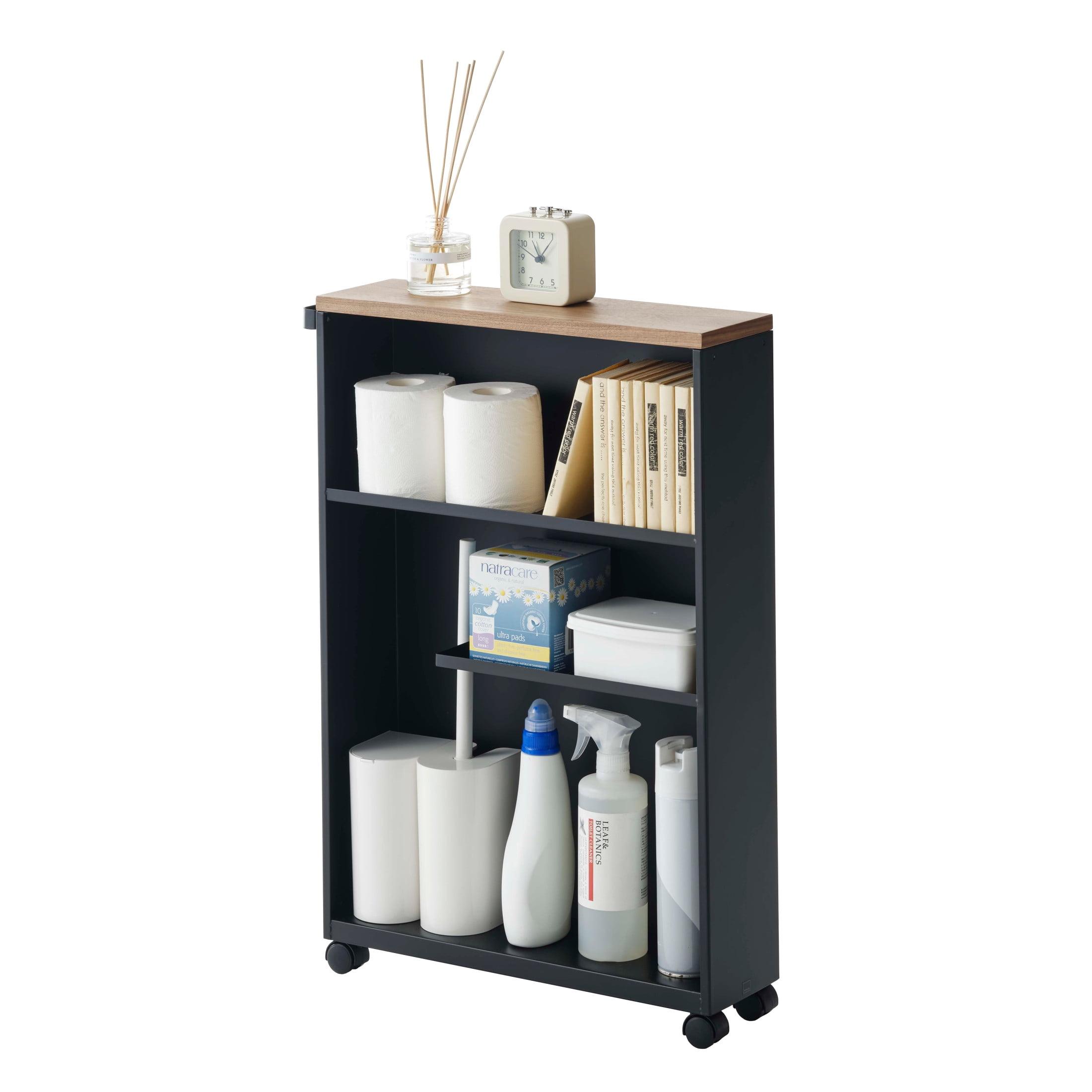 Yamazaki Slim Rolling Bathroom Cart with Handle