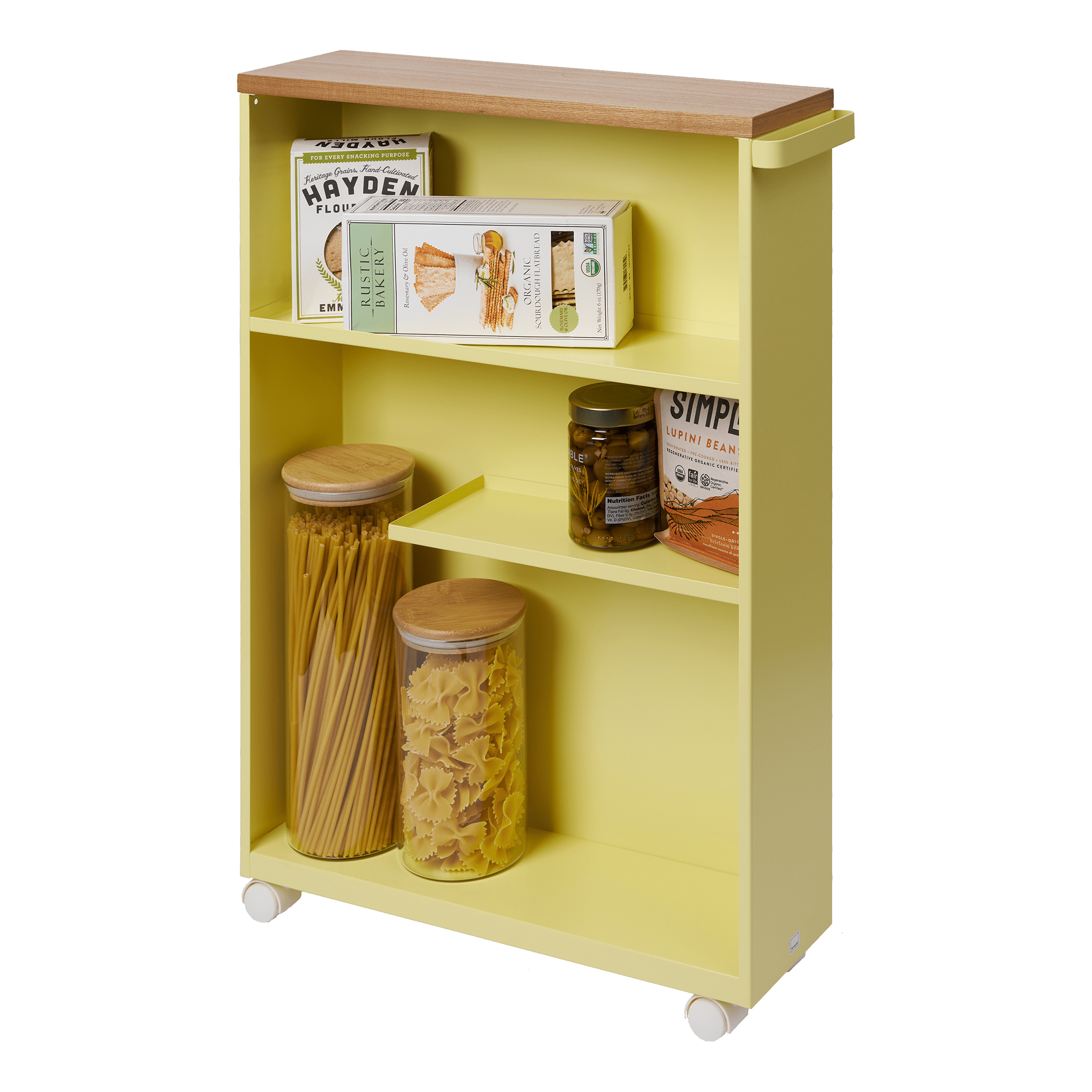 Tower Yamazaki Home Rolling Slim Bathroom Utility Cart, Storage Shelf Narrow Organizer Rack