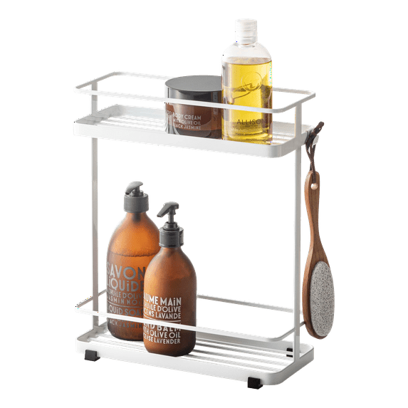 Yamazaki Home Tower Yamazaki Home Bath Rack, Bathroom Shower Storage Holder, Caddy Shelf Organizer, Short, Steel
