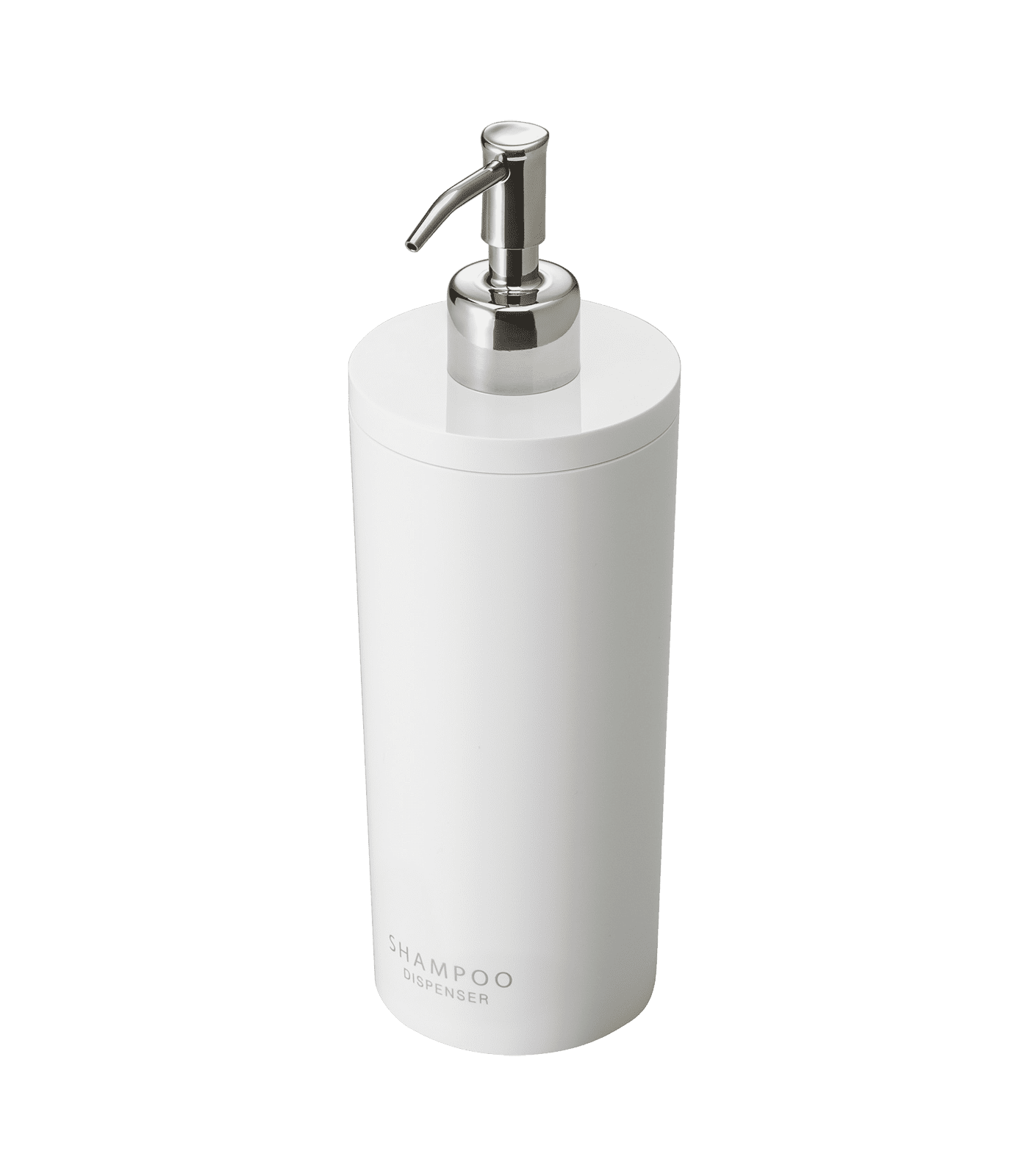 White ABS Resin Shampoo Dispenser with Stainless Steel Pump