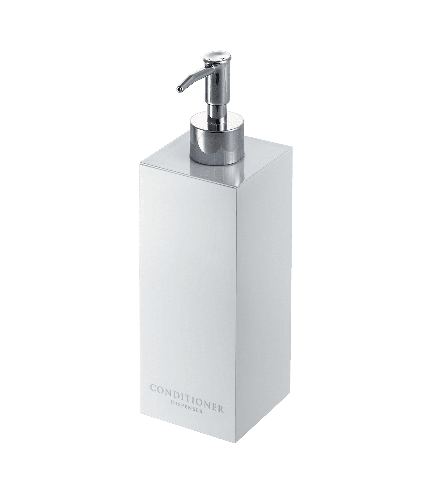 White ABS Plastic Square Conditioner Dispenser with Steel Pump