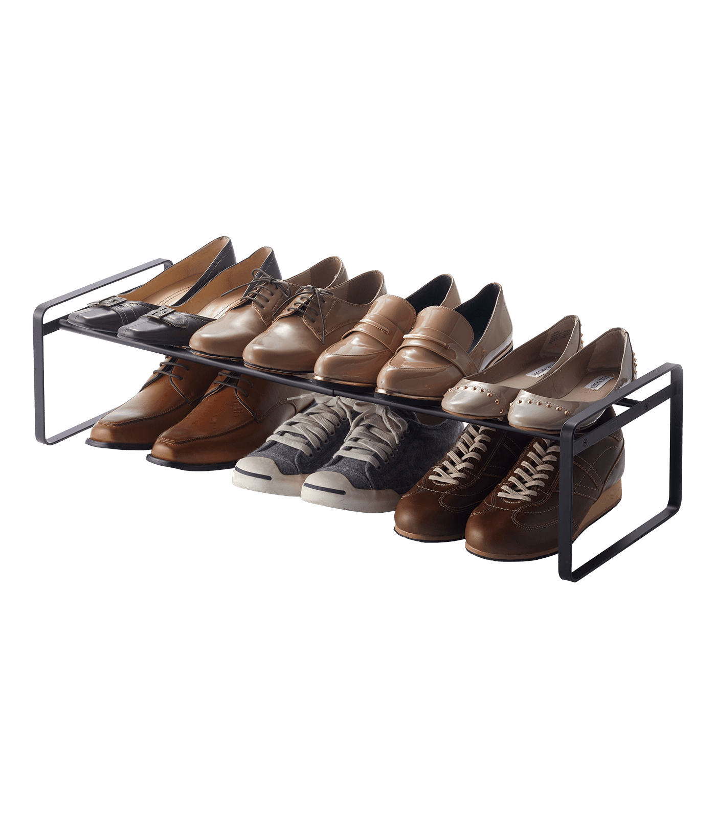 Yamazaki Home Adjustable Shoe Rack, Spacesaving Storage Solution, Steel, Expandable, Stackable