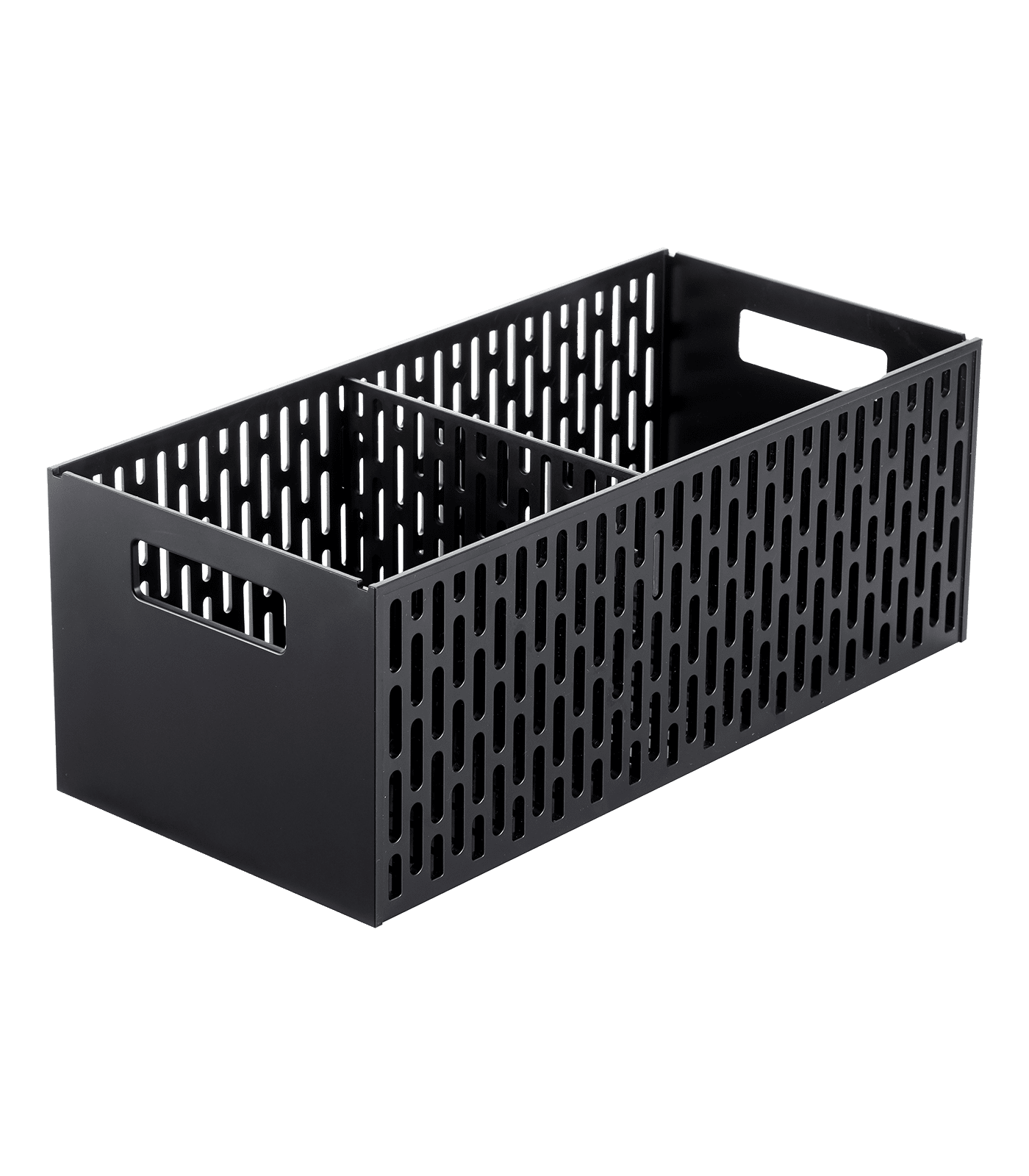 Black Stackable Plastic Vegetable Storage Baskets with Handles