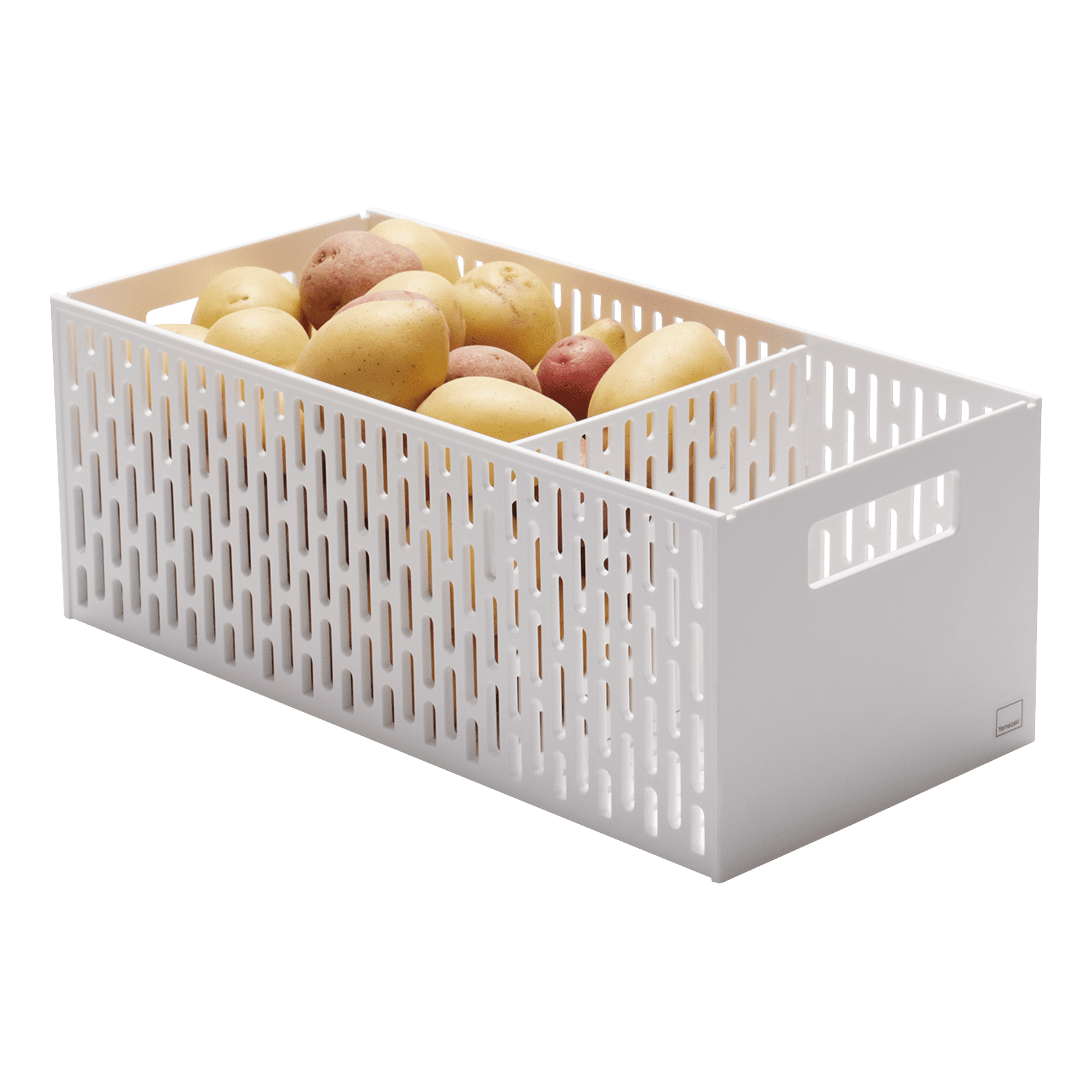 Yamazaki Home Stacking Baskets / Fruit Basket/ Vegetable Basket, Plastic, Handles, Stackable