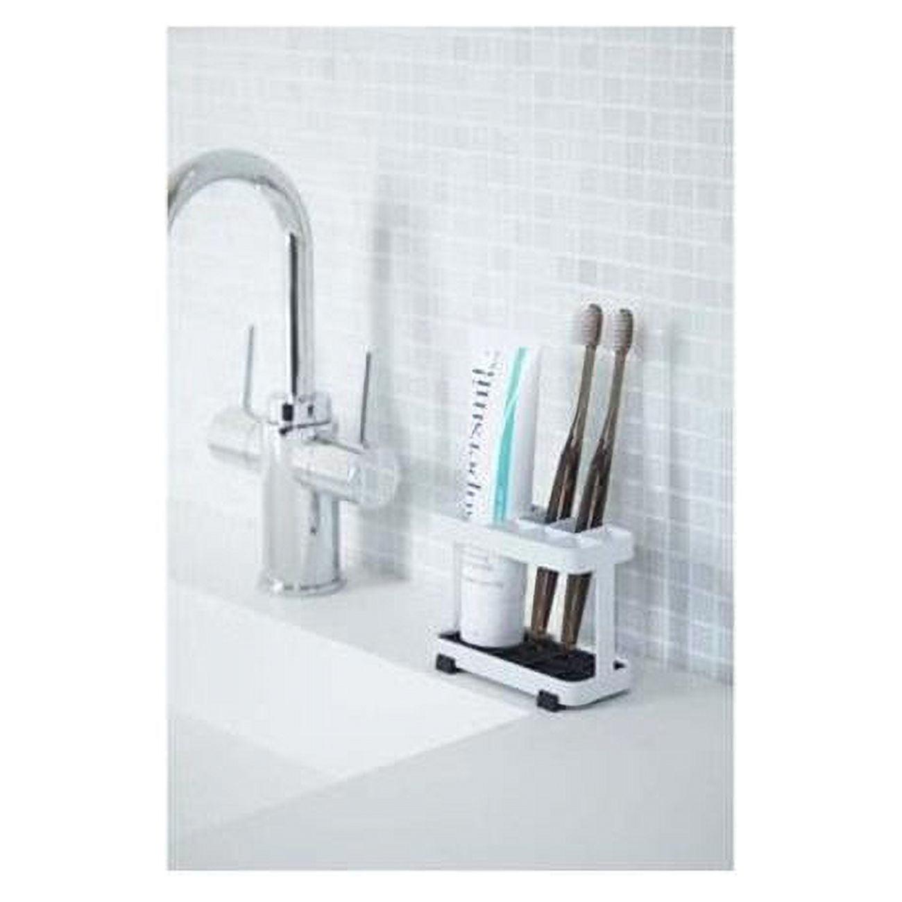 Tower Yamazaki Home Toothbrush And Toothpaste Holder For Bathroom Countertop, Steel, Water Resistant