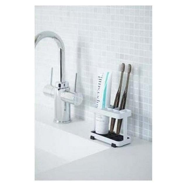 Yamazaki Home Tower Yamazaki Home Toothbrush And Toothpaste Holder For Bathroom Countertop, Steel, Water Resistant