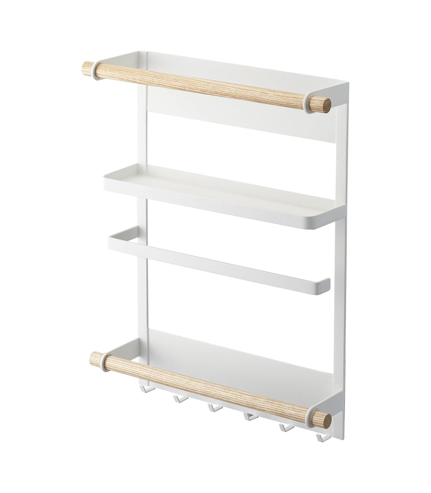 Yamazaki Tosca White Magnetic Kitchen Organization Rack