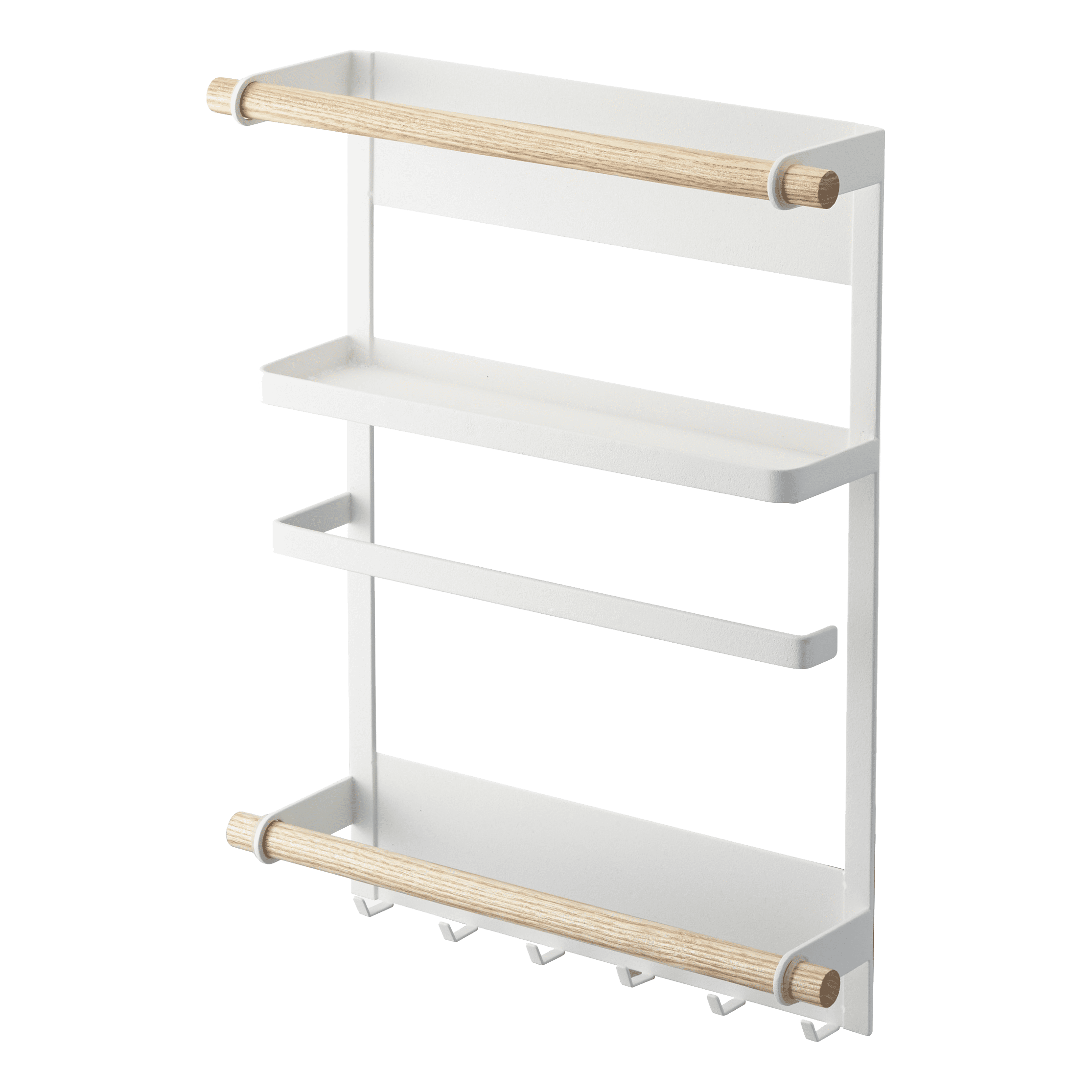 Yamazaki Tosca White Magnetic Kitchen Organization Rack