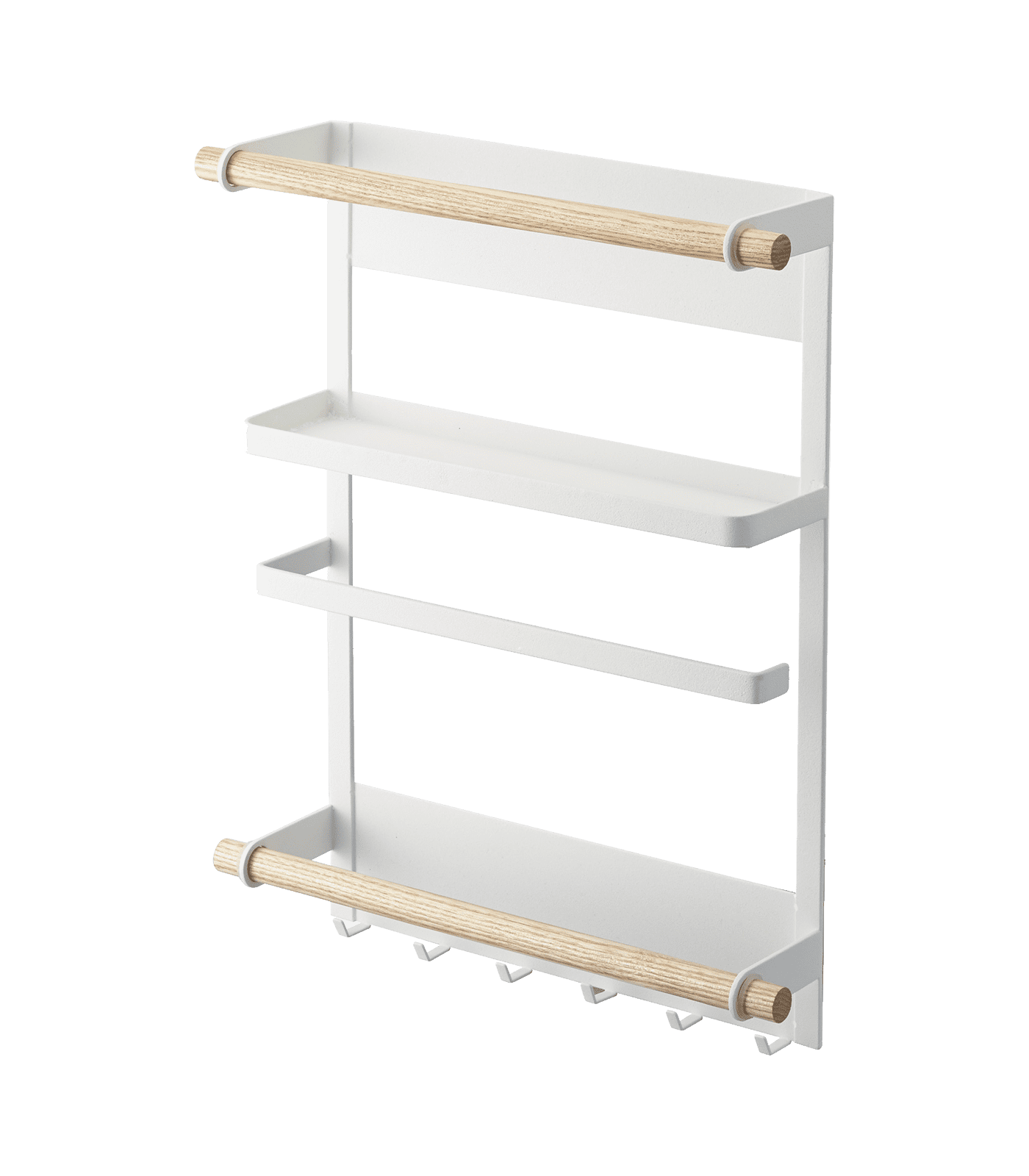 Yamazaki Tosca White Magnetic Kitchen Organization Rack
