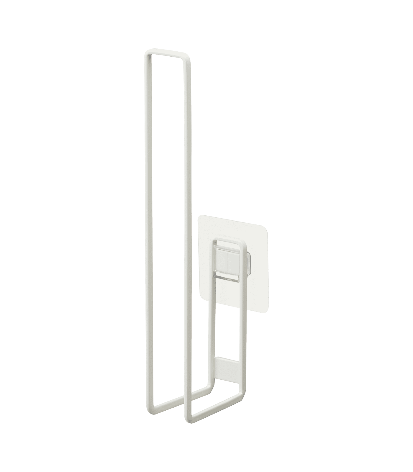 White Steel Traceless Adhesive Toilet Paper Holder