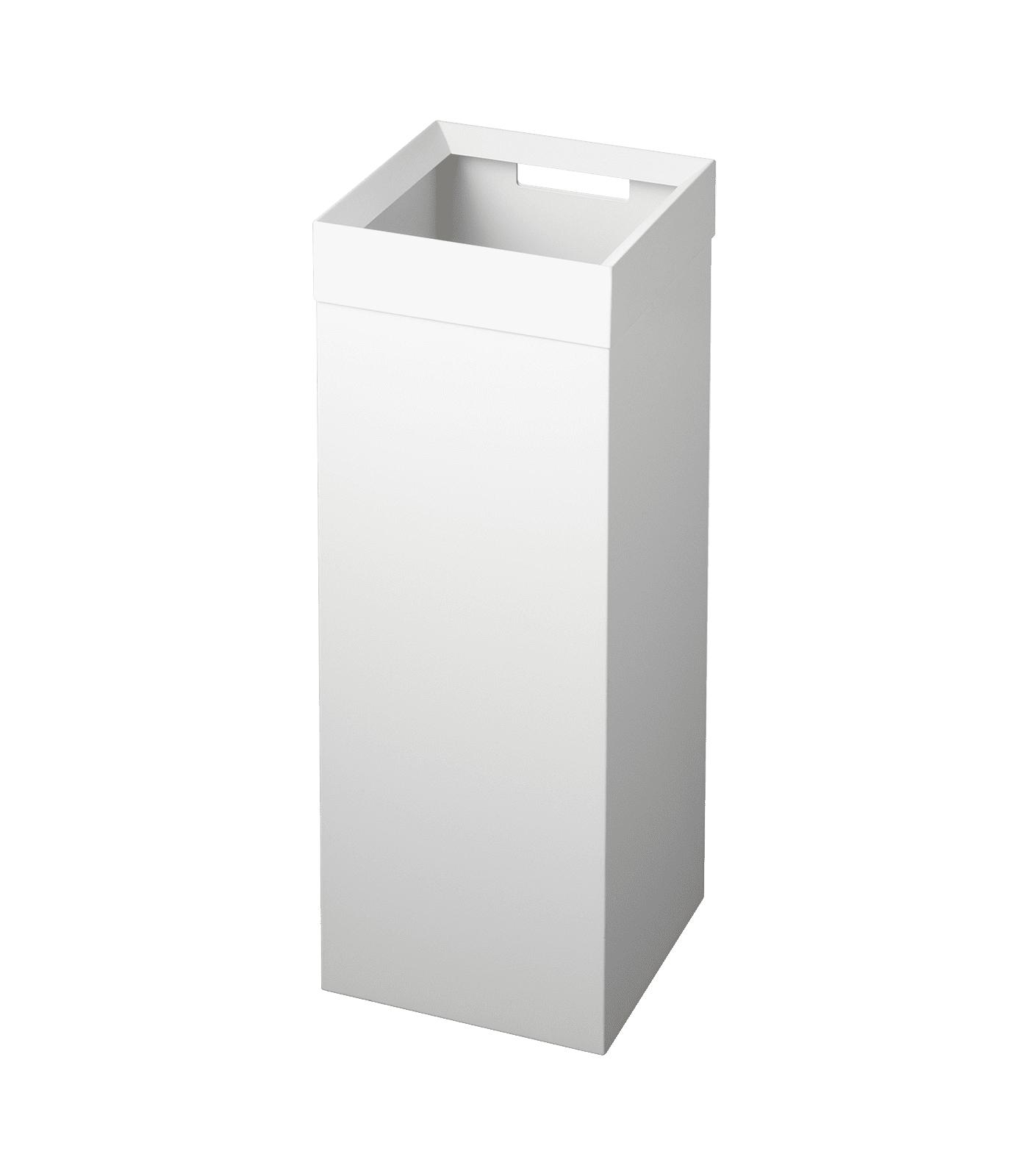 White Stainless Steel Tall Slim Trash Can with Lid