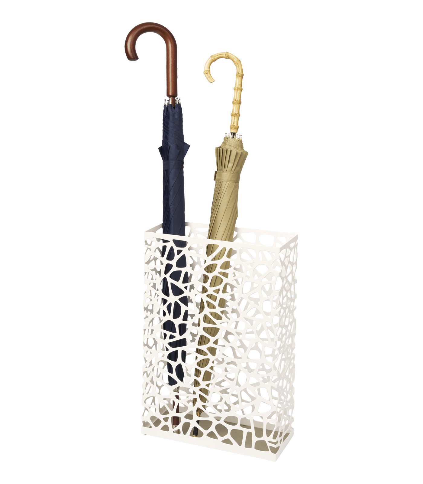 White Steel Bird's Nest Design Umbrella Stand