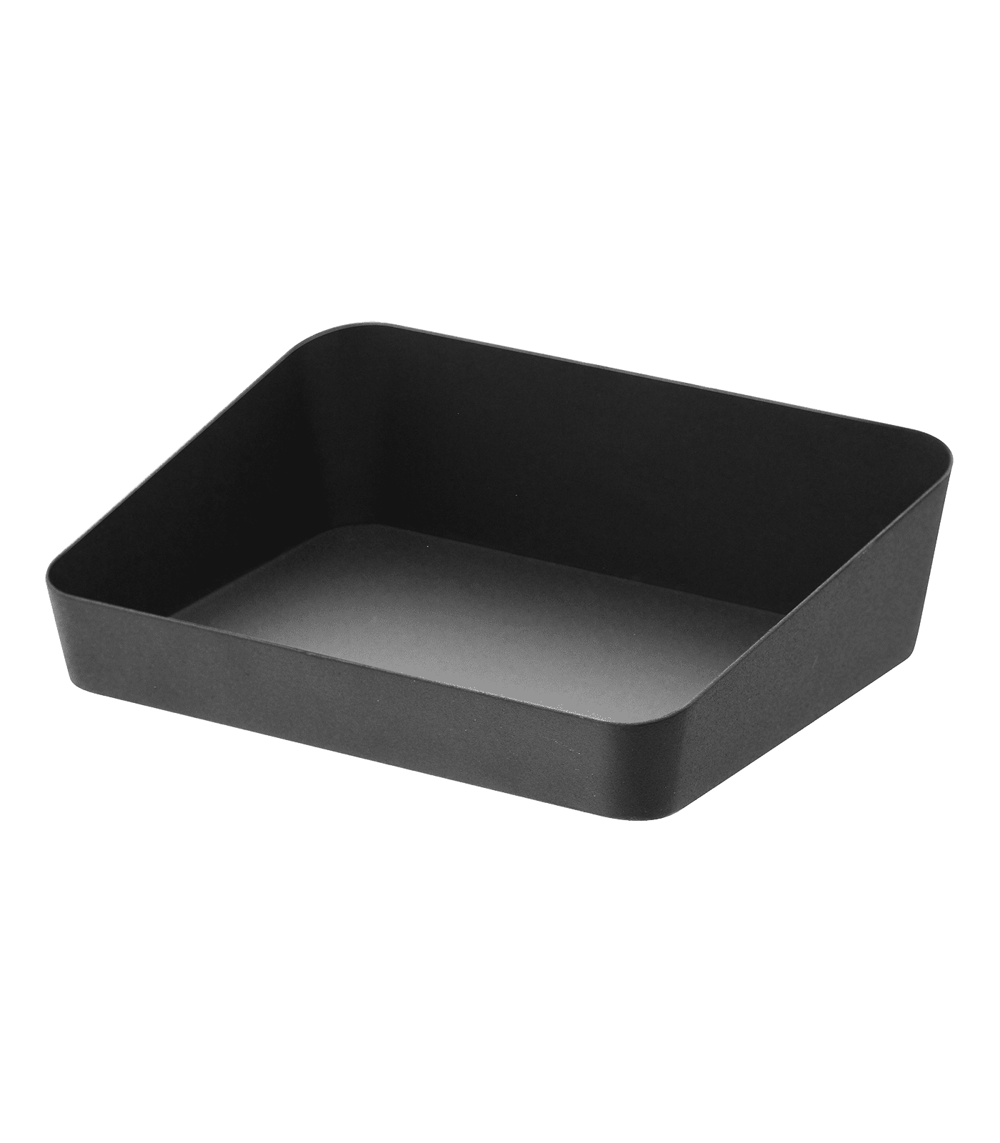 Sloped Steel Space-Saving Large Vanity Tray in Black