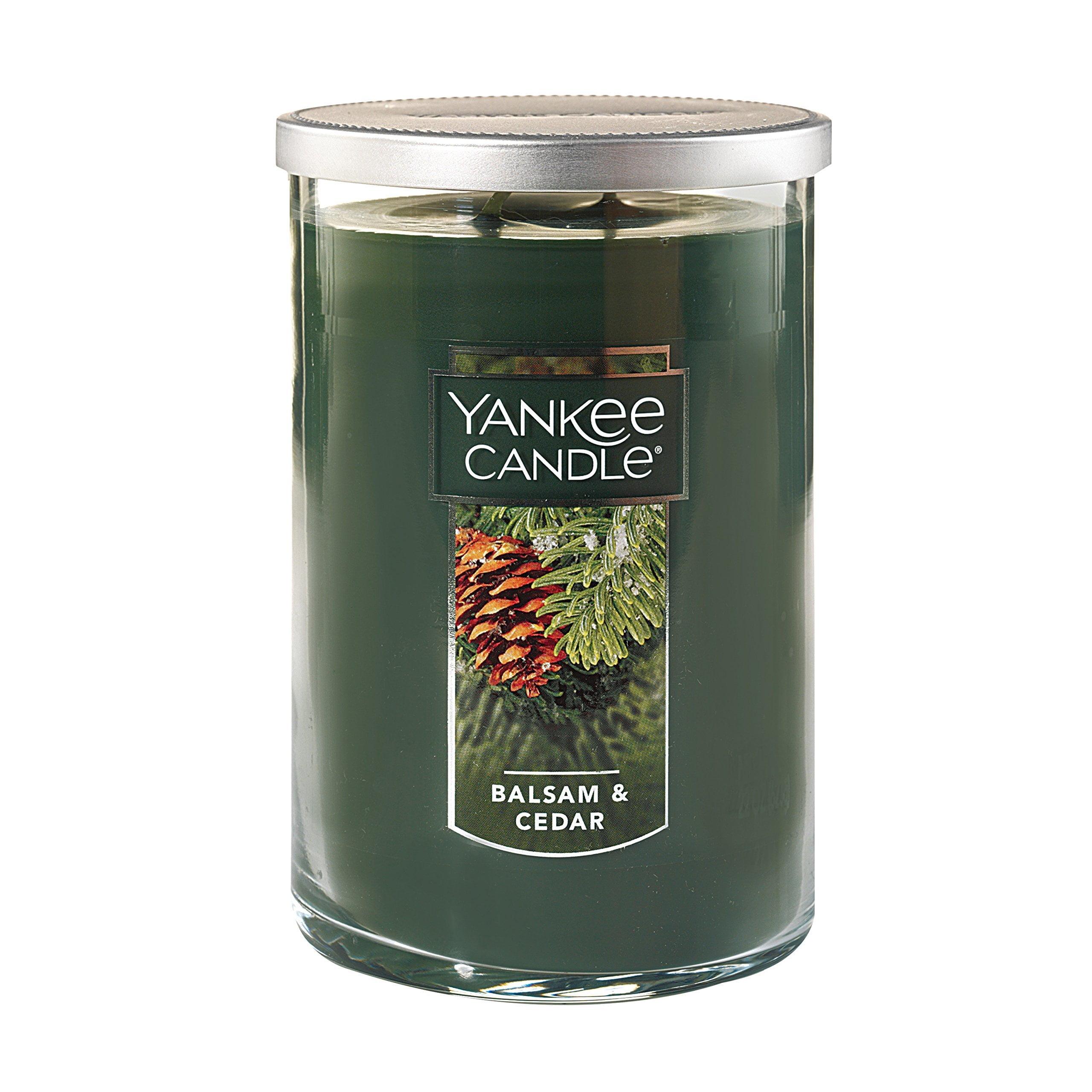 Large Green Soy Tumbler Candle with Balsam and Cedar Scent