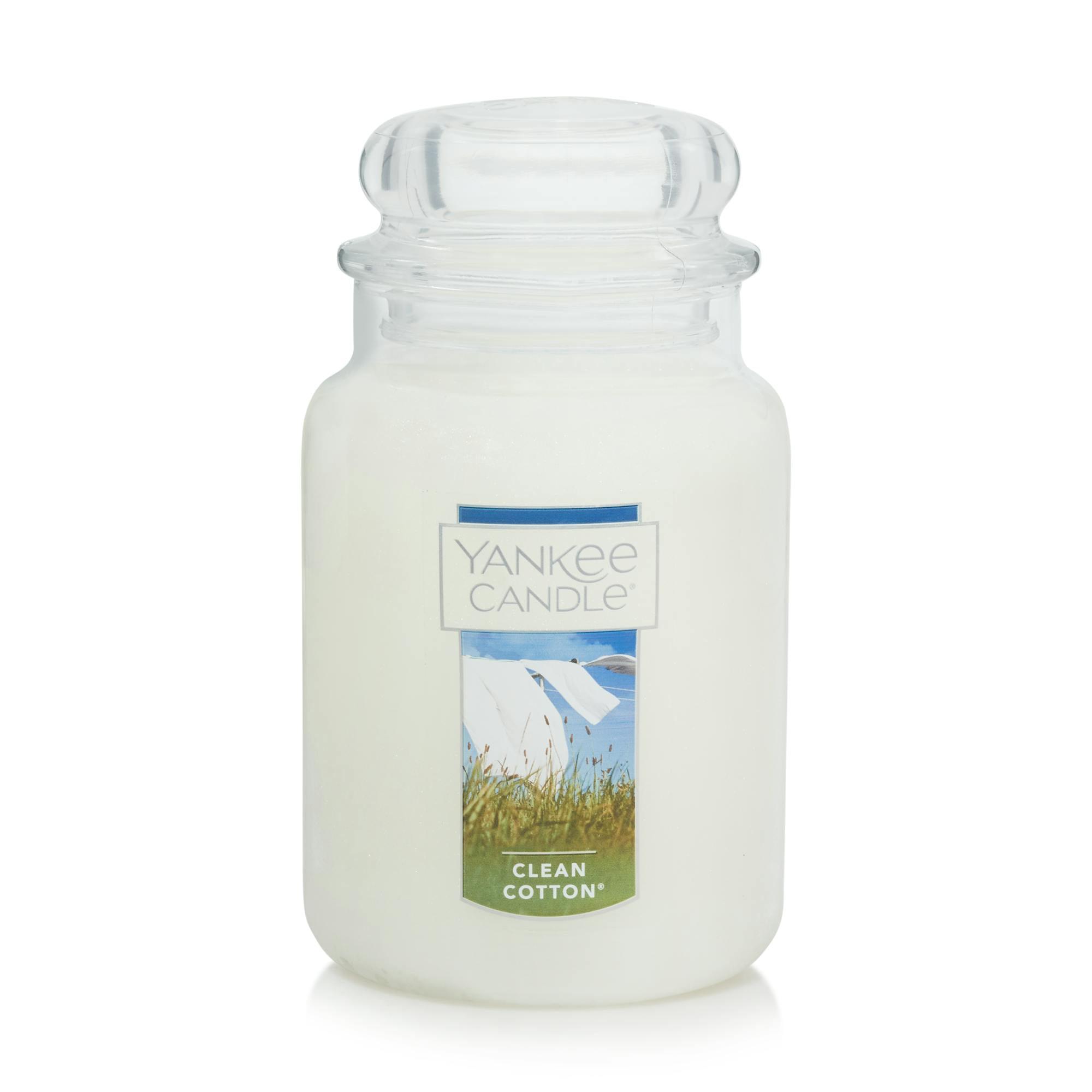 22oz White Clean Cotton Scented Jar Candle