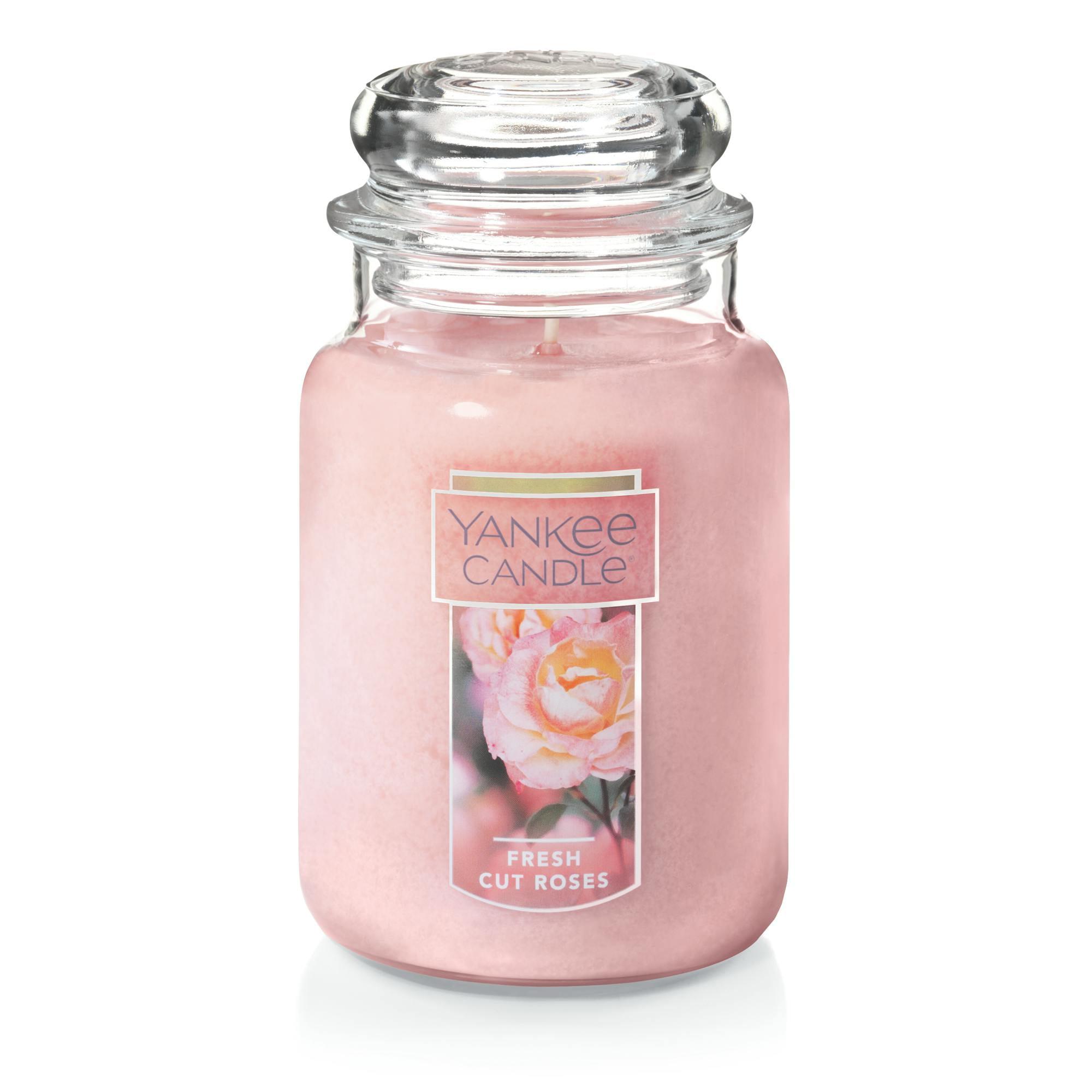 Fresh Cut Roses Pink Scented 22 oz Jar Candle