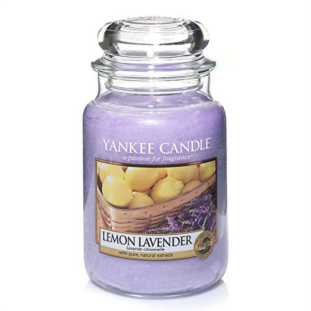 Yankee Candle Lemon Lavender Scented, Classic 22oz Large Jar Single Wick Candle, Over 110 Hours of Burn Time