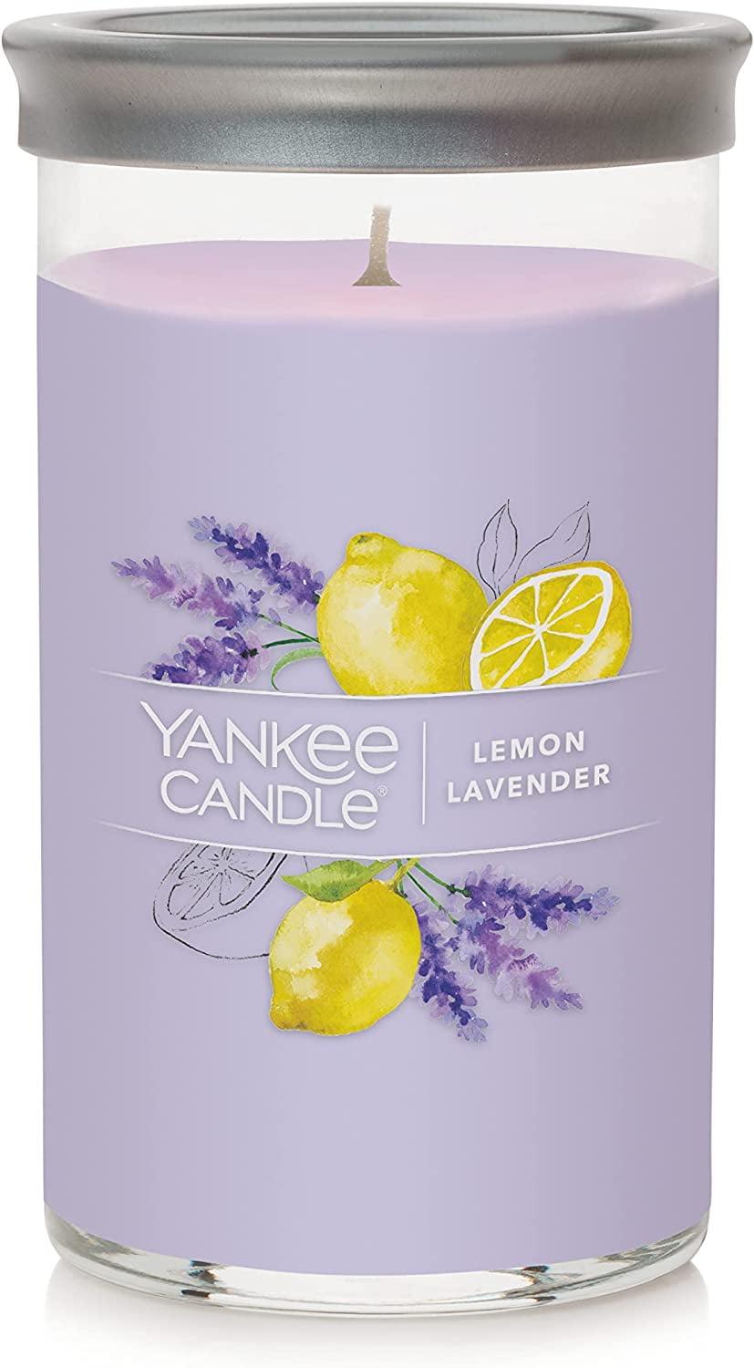 Lavender Lemon Scented Soy Pillar Candle, 14.25oz