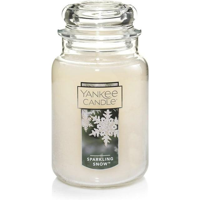Yankee Candle Sparkling Snow Scented, Classic 22oz Large Jar Single Wick Candle, Over 110 Hours of Burn Time , Holiday Gifts for All Sparkling Snow Classic Large Jar