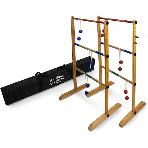 Yard Games Backyard Outdoor Wooden Double Ladder Toss Game Set w/ Case, Red/Blue & Reviews | Wayfair